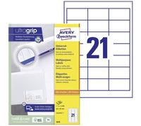 Avery Étiquettes 3670 universelles 64 x 36 mm blanc 2100 pcs fixation permanente imprimante laser