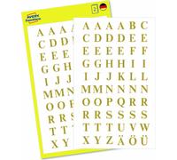 Avery Zweckform 3727, Étiquettes lettres, 85 x 160 mm, 120 autocollants / 2 feuilles, or