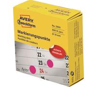 Avery Zweckform® 3850 3853 Points de repère - Ø 10 mm, distributeur de 800 étiquettes, magenta