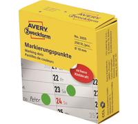 Avery Zweckform® 3855 3853 Points de repère - Ø 19 mm, distributeur de 250 étiquettes, vert