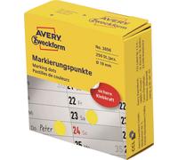 Avery Zweckform® 3856 3853 Points de repère - Ø 19 mm, distributeur de 250 étiquettes, jaune