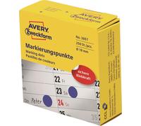 Avery Zweckform® 3857 3853 Points de repère - Ø 19 mm, distributeur de 250 étiquettes, bleu