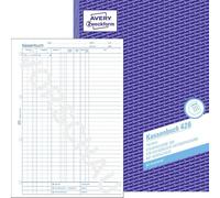 Avery Livre de caisse 426 - A4 (DIN) - 100 feuilles - Blanc - pour rail fiscal 300
