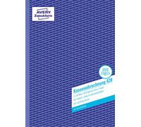 Avery Zweckform® 428 428 Décompte de caisse, DIN A4, avec colonne TVA, 2 x 50 feuilles, blanc, jaune