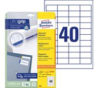 Avery-Zweckform 4780 Etiquette universelles 48.5 x 25.4 mm papier blanc 1200 pc(s) fixation permanente imprimante à jet d'encre