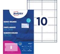 Avery Zweckform 4820, Badges, 54 x 90 mm, 190 g/m², 50 badges / 50 étiquettes à insérer / 5 feuilles