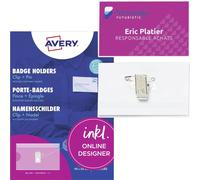Avery-Zweckform 4820 Porte-badge (l x H) 90 mm x 54 mm 50 pc(s)