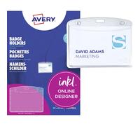 Avery-Zweckform 4823 Porte-badge (l x H) 90 mm x 60 mm 20 pc(s)