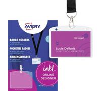 Avery-Zweckform 4825 Porte-badge (l x H) 90 mm x 60 mm 10 pc(s)