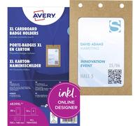 Avery Zweckform 4839XL Étiquette à insérer pour badge (l x H) 148 mm x 105 mm 50 pc(s)