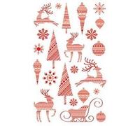 Avery zweckform 52817 autocollants de noël-tête de cerf papiermaterial co lot de 2 planches de stickers muraux, 46 Multicolore G