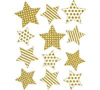 AVERY Zweckform 52951 Lot de 12 autocollants pour fenêtre Motif étoiles de Noël Doré (fabriqué en Allemagne, décoration de Noël, film de fenêtre amovible, scintillant) 1 feuille/12 autocollants pour