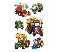 Avery Zweckform 53144 Autocollants pour enfants tracteurs 18 Aufkleber bunt