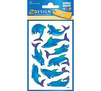 Avery Zweckform® 53444 Z-Design Autocollants pour enfants Dauphins 2 feuilles/18 autocollants