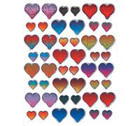 Avery Zweckform -54103 - Autocollants décoratifs Cœurs 48 Aufkleber coloré