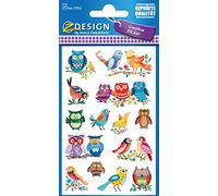 Avery Zweckform -54103 - Autocollants décoratifs Motif chouettes 28 Aufkleber coloré