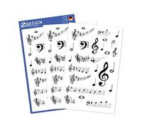 Avery Zweckform -54103 - Autocollants décoratifs Notes de musique 75 Aufkleber coloré