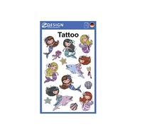 AVERY Zweckform 56763 Lot de 14 tatouages temporaires pour enfants Motif sirène imperméable et doux pour la peau