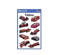 AVERY Zweckform 56764 Lot de 10 tatouages temporaires pour enfants (voiture de course, tatouages temporaires, tatouages pour enfants, tatouages adhésifs doux pour la peau, autocollants pour garçons
