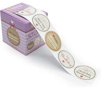 Avery Zweckform 56814 Stickers De A Sur Rouleau Félicitations 38 Mm, Emballage 50 Autocollants Dans Le Distributeur (Résistant)