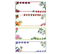 Avery Zweckform 59652 Étiquettes de confiture - Fruits - Stickers muraux amovibles - 12 autocollants
