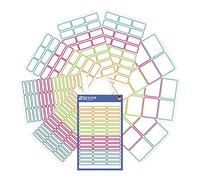 AVERY Zweckform 59983 Lot de 249 autocollants nominatifs pour enfants (étiquettes adhésives colorées pour l'école, les boîtes, les livres, comme étiquettes à stylos, etc., différents formats,