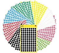 Avery-Zweckform 59994 Etiquette Ø 8 mm papier rouge, vert, jaune, noir, bleu, blanc, rouge néon, vert fluorescent 1 set Pastilles
