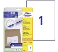 Avery Étiquettes 6119 210×297 mm papier blanc 30 pcs adhésif permanent imprimante jet d'encre