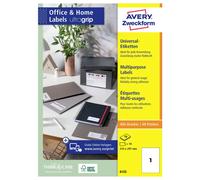 Avery-Zweckform 6125 Etiquette universelles 210 x 297 mm papier blanc 10 pc(s)