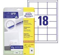 Avery-Zweckform 6171 Etiquette universelles 64 x 45 mm papier blanc 540 pc(s) fixation permanente imprimante à jet d'encre