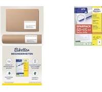 Avery-Zweckform 6175-65 Universal-Etiketten 105 x 48 mm Papier Weiß 65 Blatt Permanent haftend Tintenstrahldrucker, Laserdrucker, Farblaserdrucker, Kopierer, (6175-65)