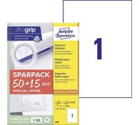 AVERY Zweckform 6603 Universal Labels (50 Plus 15 Adhesive Labels Extra, 210 x 2