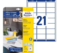 AVERY Zweckform 7160-10 Address Labels (210 Labels, 63.5 x 38.1 mm on A4, Printa