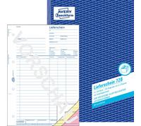 Avery Zweckform 728, Bons de livraison avec accusé de réception, A4, avec papier bleu, 3x50 feuilles