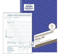Avery Zweckform 745, Reçu pour frais de réception, A5, 50 feuilles