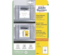 Avery Zweckform 8001-5 Étiquettes de support, 120 x 80 mm, 5 feuilles/20 étiquettes, blanc, gris clair