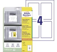 Avery-Zweckform 8001-5 Étiquettes pour supports 120 x 80 mm Polypropylène blanc, gris clair 20 pc(s) fixation permanente