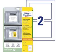 Avery Zweckform 8002-5 Étiquettes de support, 160 x 120 mm, 5 feuilles/10 étiquettes, blanc, gris clair