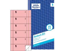 Avery Zweckform 831, Carnet de tickets, rose, avec n° de serveur 1, 300 tickets