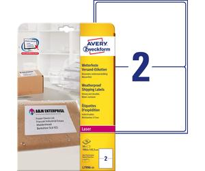 Avery Zweckform Address and Labels for Laser Printers White white 50