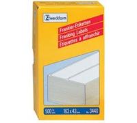 Avery Zweckform - Adhésif permanent - blanc - 163 x 43 mm 500 étiquette(s) (250 feuille(s) x 2 étiquettes d'affranchissement