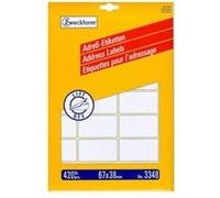 Avery Zweckform - Adhésif permanent - blanc - 67 x 38 mm 420 étiquette(s) (20 feuille(s) x 21) étiquettes adresses G