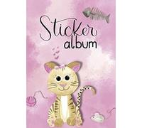 Album d'autocollants Avery Zweckform 57794 - Motif chat - Avec 16 pages vierges - Pour enfants et filles - Album à collectionner - Autocollants chats - Papier silicone blanc - Anniversaire d'enfant - Souvenir)