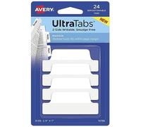 AVERY Zweckform Article 74789 Bandes adhésives transparentes/blanches (24 notes adhésives, 63,5 x 25,4 mm, onglets d'index, notes adhésives amovibles, marque-page, notes adhésives, marqueurs adhésifs)