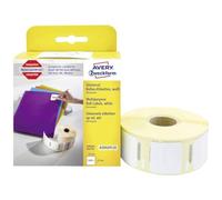 AVERY Zweckform AS0929120 Lot de 1000 étiquettes autocollantes 25 x 25 mm Compatible Dymo LabelWriter équivalent à S0929120, adhésif permanent, 1 rouleau Blanc