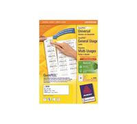 Avery Étiquettes universelles 3678 97 x 37 mm pour laser & jet d'encre Blanc