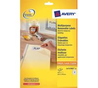 Avery - Adhésif amovible - blanc - 63.5 x 29.6 mm 675 étiquette(s) (25 feuille(s) x 27) étiquettes Blanc G