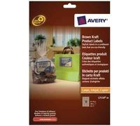 Avery Zweckform Brown Kraft Product Lables - Adhésif permanent - marron naturel - 62 x 42 mm 360 étiquette(s) (20 feuille(s) x 18 étiquettes
