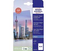 Avery Zweckform C2550-50 Papier photo jet d'encre premium, 10x15, couché une face - brillant, 250 g/m², 50 feuilles