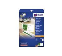 Avery Zweckform C32011-10 Paquet de 10 feuilles 200 g finition mate pour cartes de visite à bords lisses pour photocopieurs, imprimante laser et jet d'encre (Blanc) (Import Allemagne)